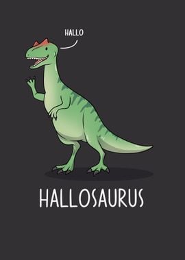 Hallosaurus Funny Pun