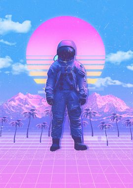 Retro Wave Astronaut