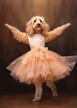 Goldendoodle Ballerina