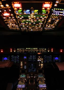 Airplane cockpit