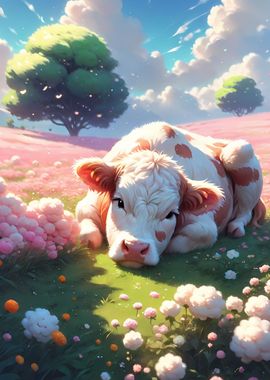 Fantasy Cotton Cow Cartoon