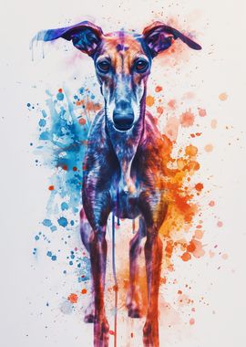 Greyhound Watercolor