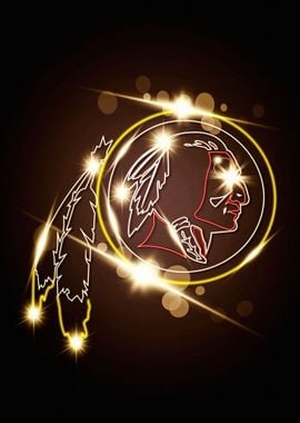 Neon Washington Redskins 