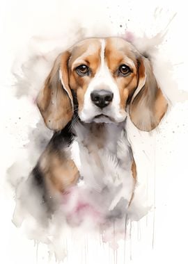 Beagle watercolor