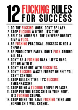 12 Fucking Rules Success