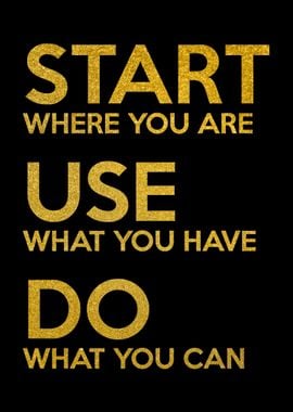 Start Where You Are