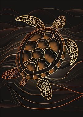 Turtle in the Ocean