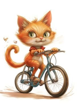 Cat Riding a bicycle