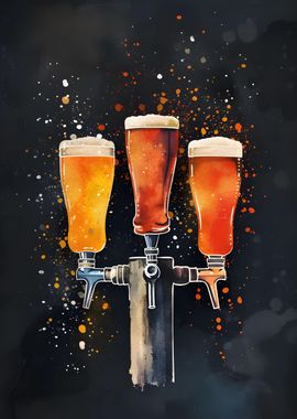 Triple Beer Tap