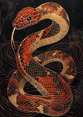 Golden Cobra Snake