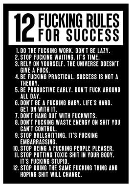 12 Fucking Rules Success