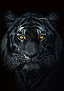 Tiger With Yellow Eyes