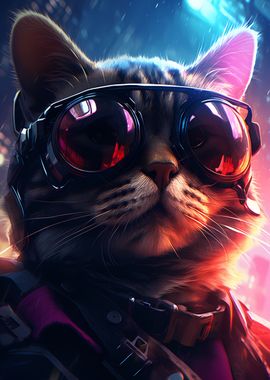 Cyberpunk Cute Cat