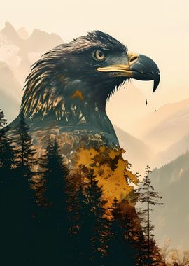 Eagle Double Exposure