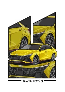 hyundai elantra n yellow