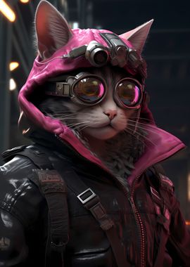 Cyberpunk Cute Cat