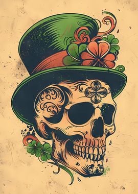 Skull St Patricks Day Hat