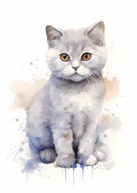 Cat in Watercolor