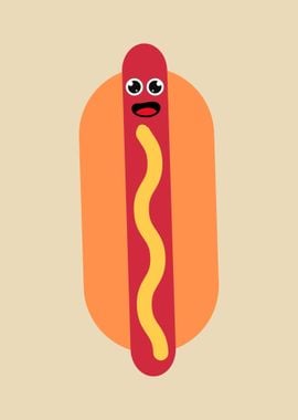 cute hot dog