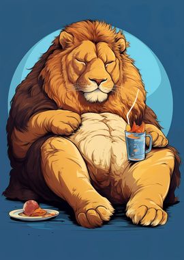 Fat lion Funny Animal