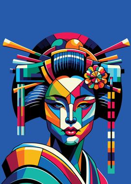 Geisha wpap pop art