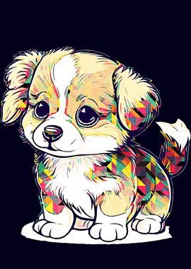 Puppy pop art