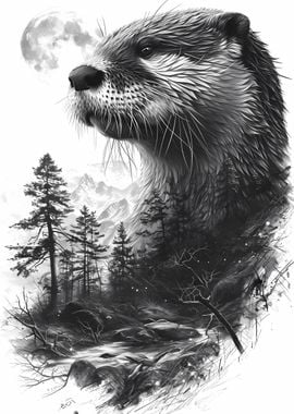 Otter Double Exposure