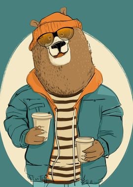 Drink Coffee To Go Bear