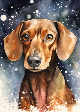 Dachshund in Watercolor