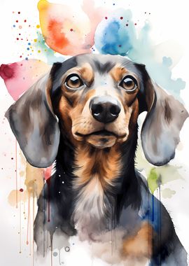 Dachshund in Watercolor