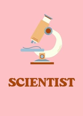 scientist decor pink