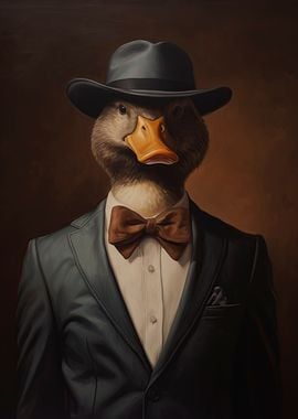 Duck in a suit