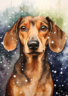 Dachshund in Watercolor