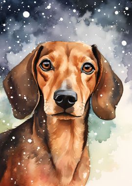 Dachshund in Watercolor