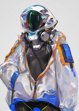 anime girl astronaut