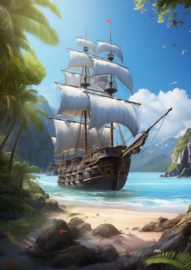 Fantasy Pirate Ship