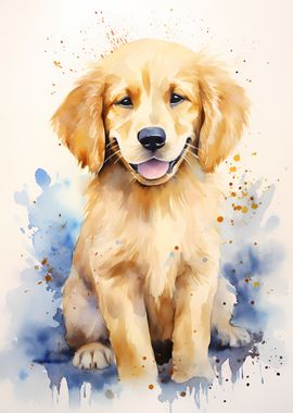 Cute Puppy in Watercolor