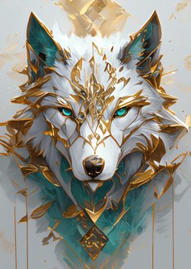 kintsugi wolf face