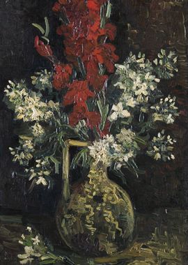 Vase with Red Flowers