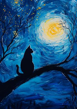 starry night cat