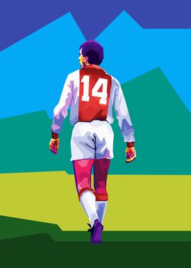 Johan Cruyff Wpap Pop Art