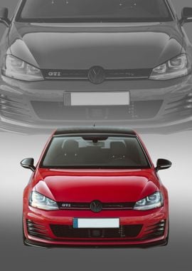 volkswagen golf gti poster