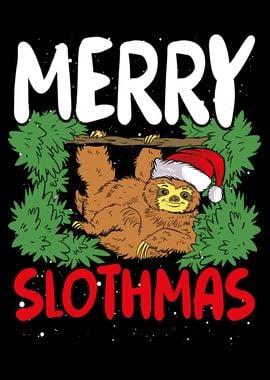 Christmas sloth with red h