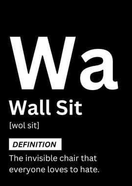 Wall Sit Gym Exercise  