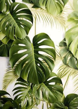 Tropical  Monstera Natural