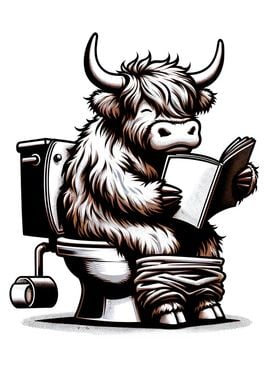 Funny Toilet Cow