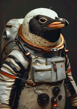 Adorable Penguin Astronaut