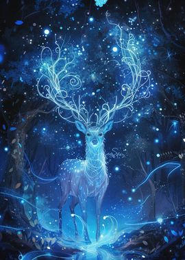 Deer Animal Night Forest