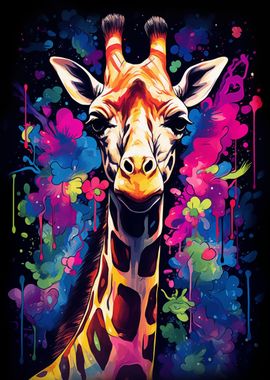 Giraffe Girafe Painting