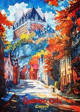 Quebec City Art Poster